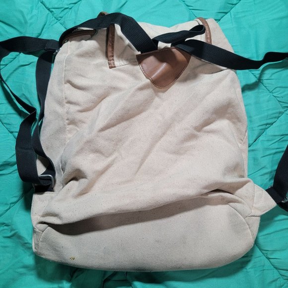 Harry Potter Hogwarts Letter Slouch Backpack Beige Daily Casual School Pack